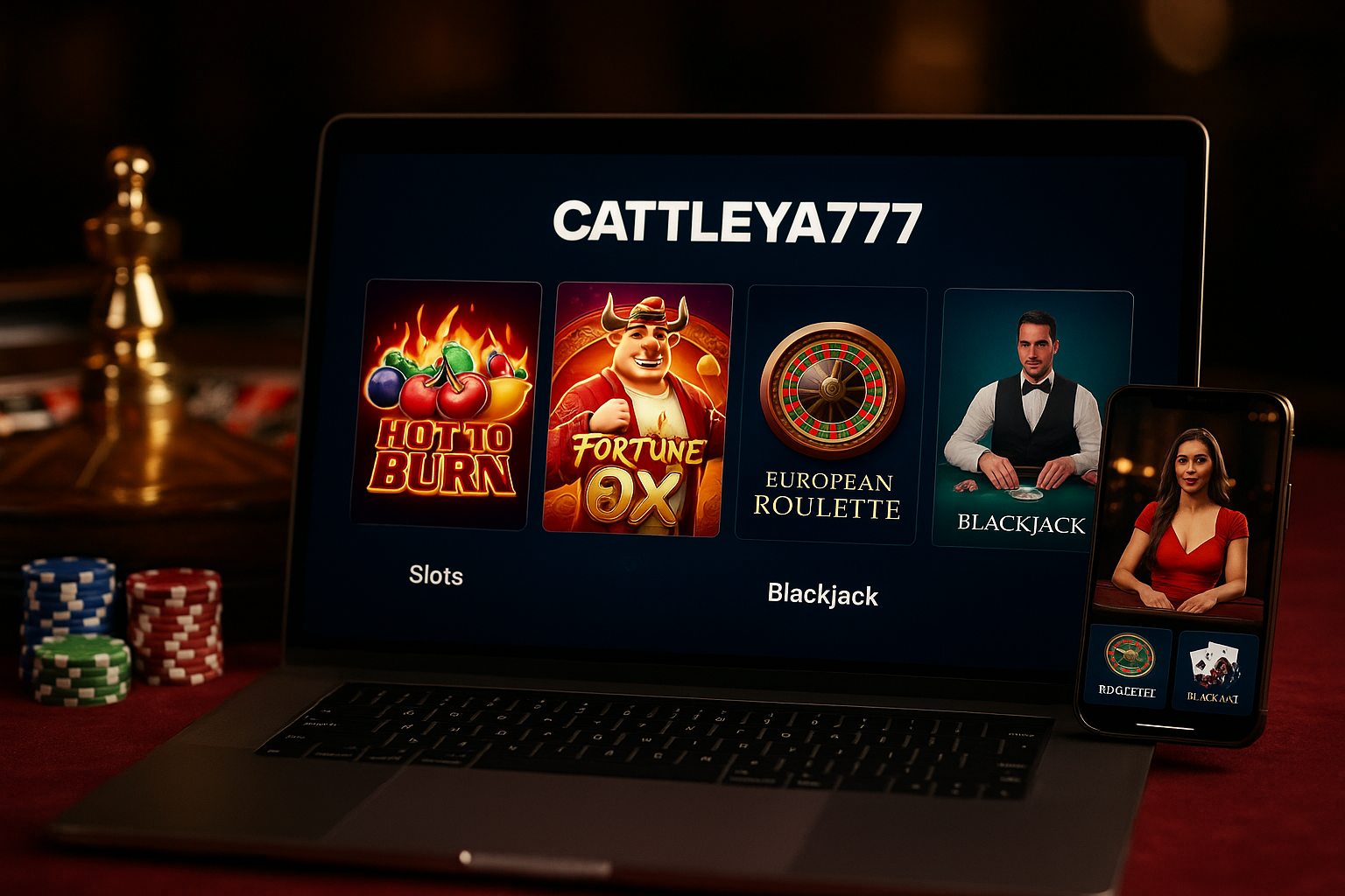 Jogos de cassino online CATTLEYA777