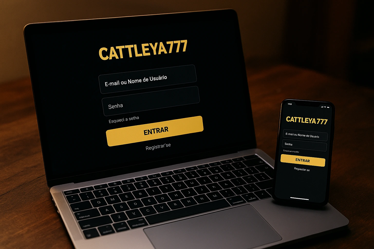 Criar uma nova Conta no plataforma CATTLEYA777